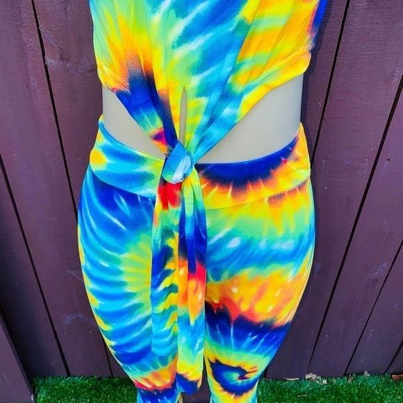 Tye-Dye Matching Set  [Blue Green] - Picture 4 of 10